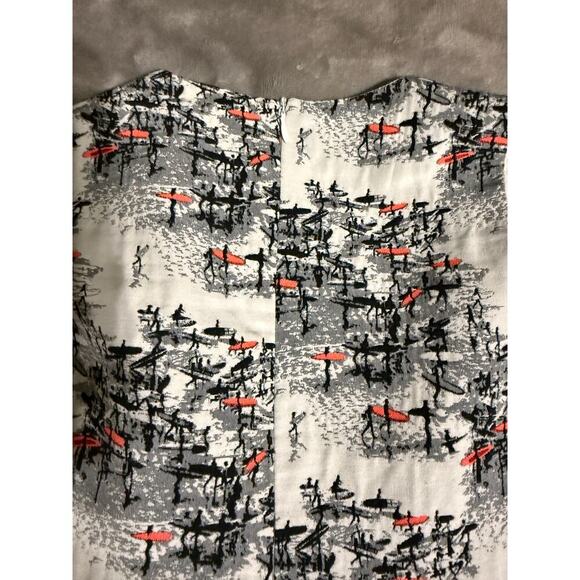 NWOT Florence Fancy Girl Sleeveless Dress Size 5-6 White Abstract Surfing - Picture 2 of 8